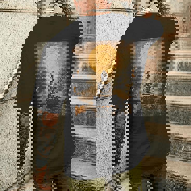 仏陀レトロ メンズTシャツ バックプリント 彼への贈り物