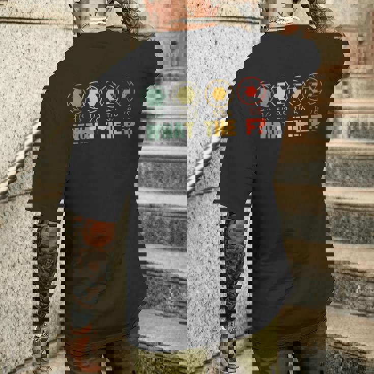 何のf？写真面白い写真家のカメラの絞り メンズTシャツ バックプリント 彼への贈り物