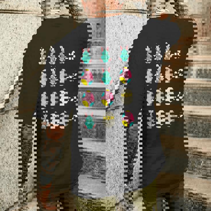 作戦順序 クイズ 数学 先生 イースター チキン うさぎ メンズTシャツ バックプリント 彼への贈り物