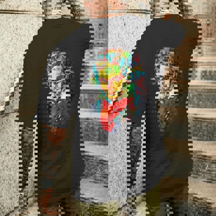 作曲家 ピアノ奏者 クラシック音楽 ベートーヴェン メンズTシャツ バックプリント 彼への贈り物