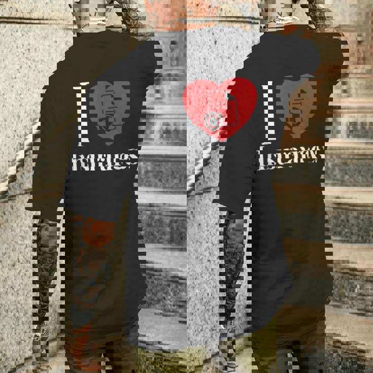 保険大好き メンズTシャツ バックプリント 彼への贈り物