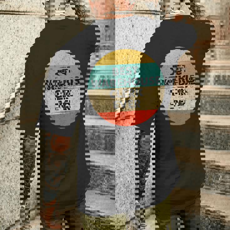 倉庫店員シャツ メンズTシャツ バックプリント 彼への贈り物