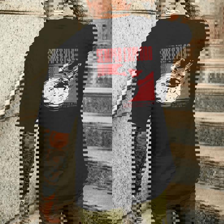 公式スタートレック ゼンパー・エクスプローロ メンズTシャツ バックプリント 彼への贈り物