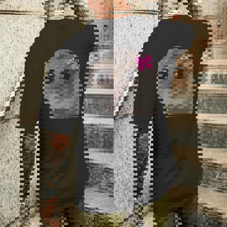 公式悲しいハムスターミーム メンズTシャツ バックプリント 彼への贈り物