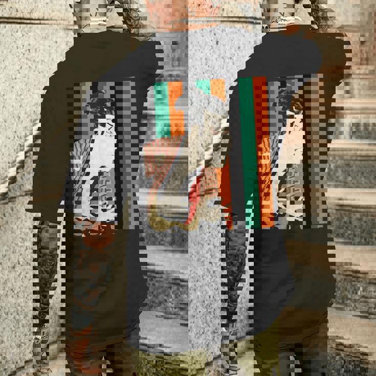 写楽《浮世絵》歌舞伎（定式幕・3色）【日本・世界の名画】日本画 和柄 美術館アート メンズTシャツ バックプリント 彼への贈り物