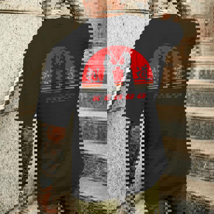 剣道、ヴィンテージスタイル メンズTシャツ バックプリント 彼への贈り物