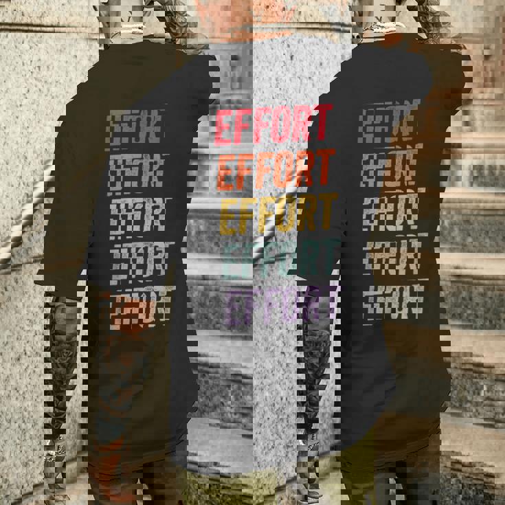 努力 メンズTシャツ バックプリント 彼への贈り物