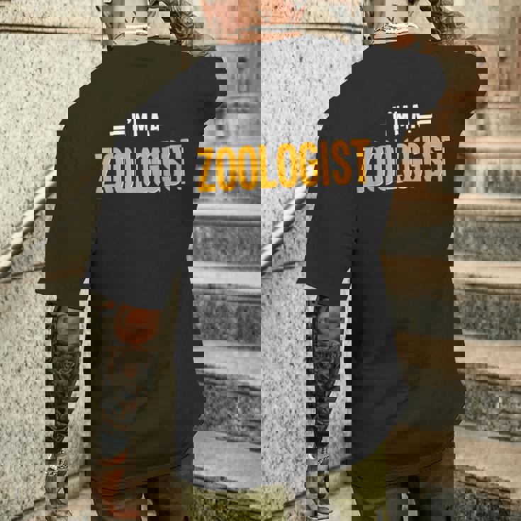 動物学者 動物愛好家 野生動物 生物学者 科学者 動物学 メンズTシャツ バックプリント 彼への贈り物