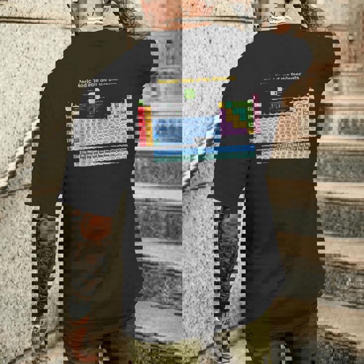 化学元素周期表 ノベルティ グラフィックデザイン メンズTシャツ バックプリント 彼への贈り物