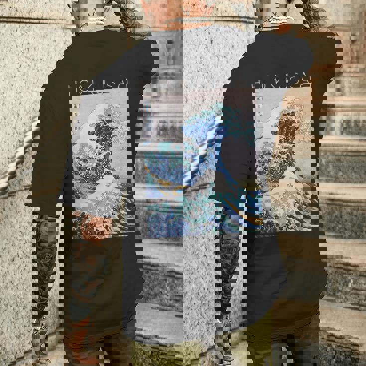 北斎 神奈川沖大波 アーティストのために メンズTシャツ バックプリント 彼への贈り物