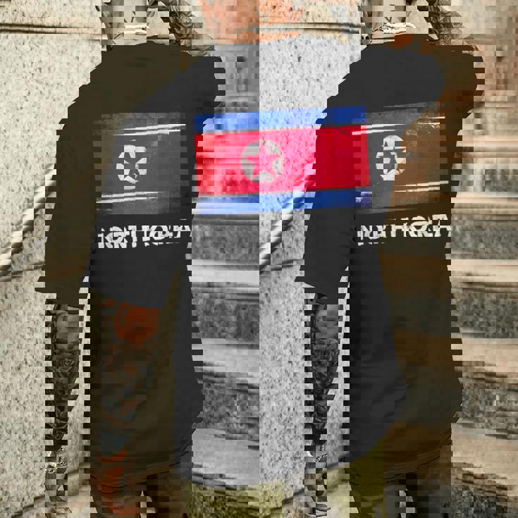 北朝鮮国旗tシャツ メンズTシャツ バックプリント 彼への贈り物