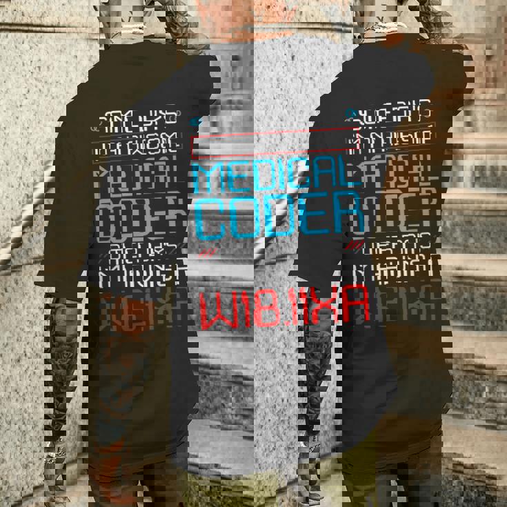 医療請求コーダー 健康情報 ヘルスケア 請求 メンズTシャツ バックプリント 彼への贈り物