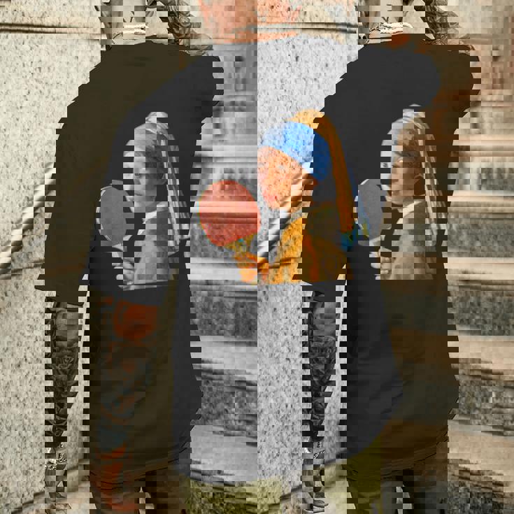 卓球 面白いtシャツ ボール ピンポン おもしろ 服 ネタ メンズ 卓球部 おもしろグッズ 大人 子供 メンズTシャツ バックプリント 彼への贈り物