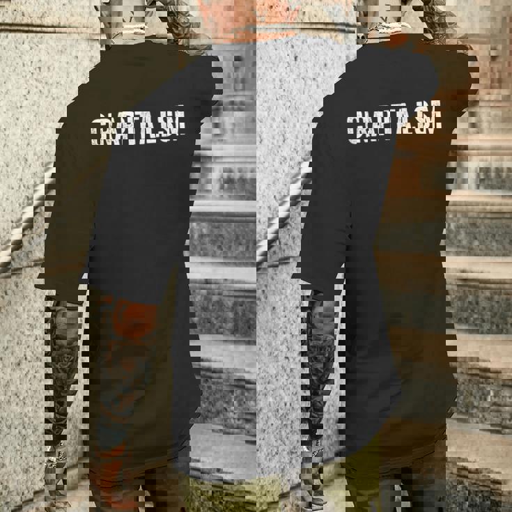 反資本主義tシャツ クラピタリズム 経済学シャツ メンズTシャツ バックプリント 彼への贈り物