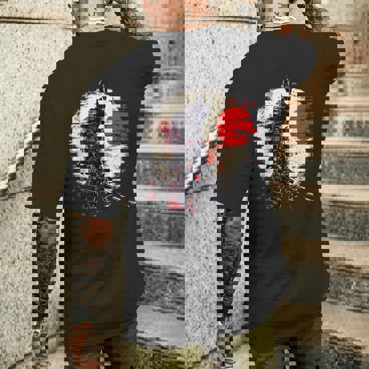 古代 日本 武士 武道 レトロ ヴィンテージ メンズTシャツ バックプリント 彼への贈り物