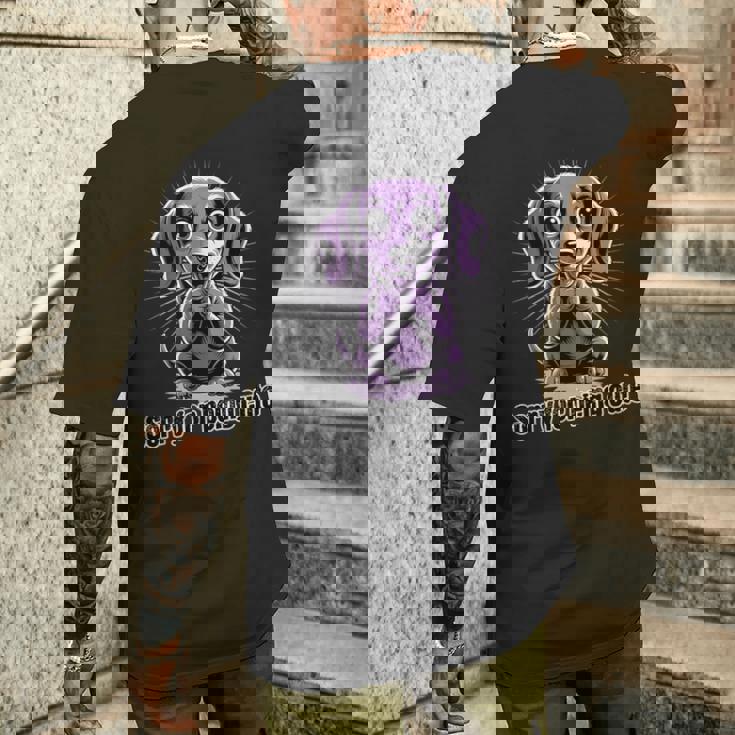 可愛くてごめん。ダックスフンドデザイン メンズTシャツ バックプリント 彼への贈り物