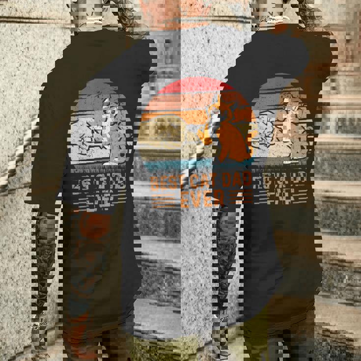 史上最高の猫のお父さん メンズTシャツ バックプリント 彼への贈り物