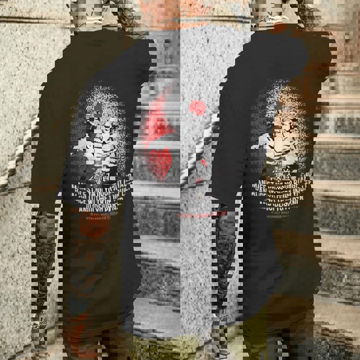 合気道 陰陽 メンズTシャツ バックプリント 彼への贈り物