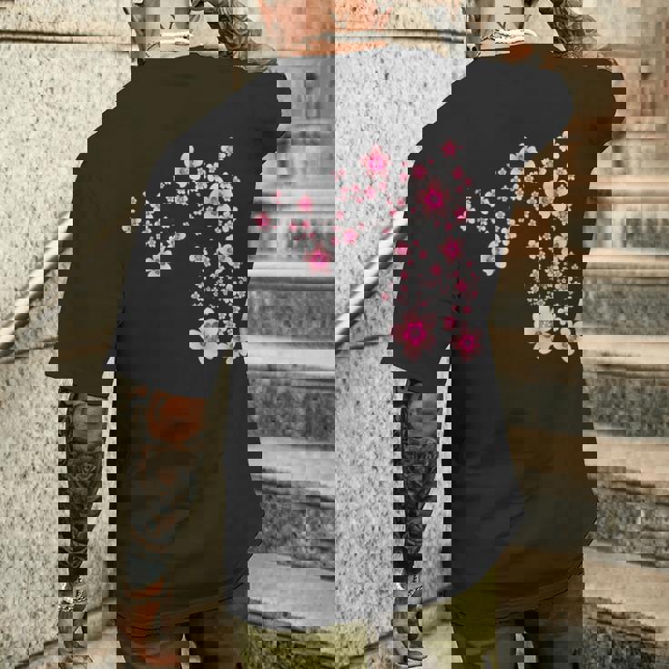 咲く桜 日本 桜 花 喜び メンズTシャツ バックプリント 彼への贈り物