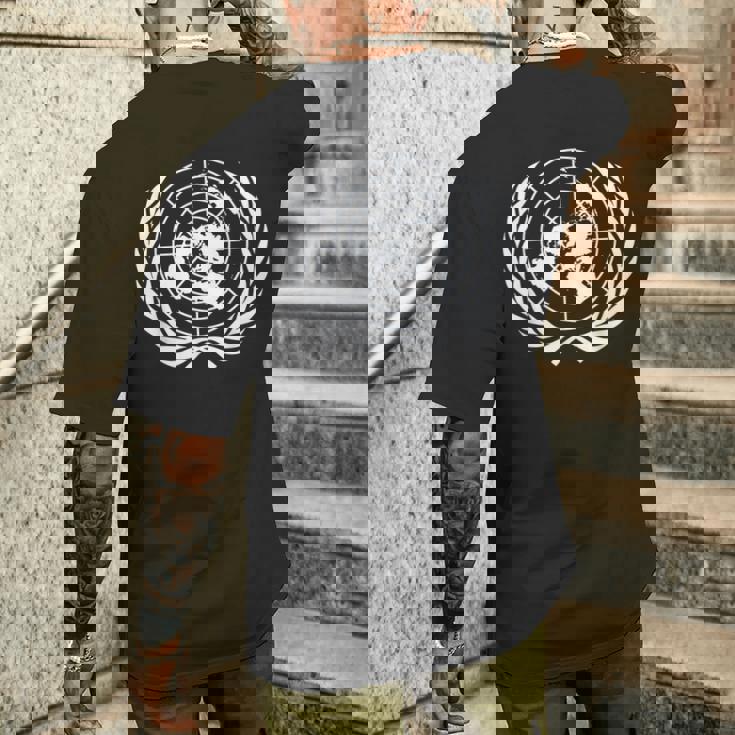 国連国旗 メンズTシャツ バックプリント 彼への贈り物