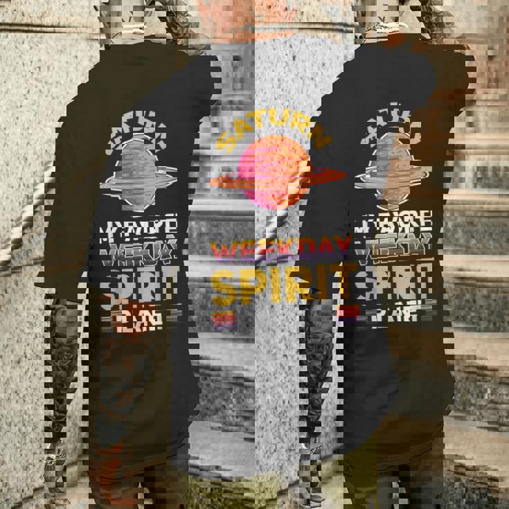 土星 惑星 土星の環 Weekday メンズTシャツ バックプリント 彼への贈り物