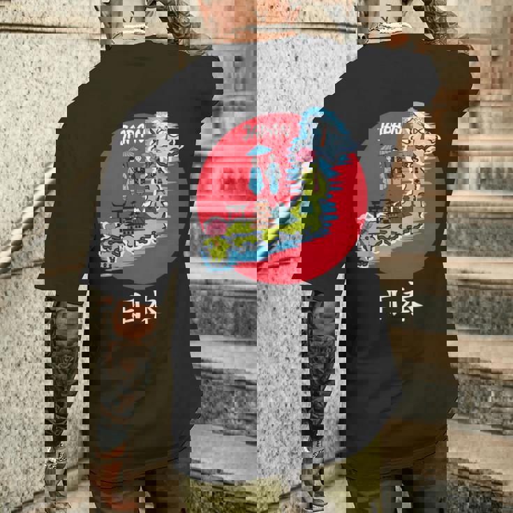 地図舞妓 日本のお土産 長袖tシャツ メンズTシャツ バックプリント 彼への贈り物