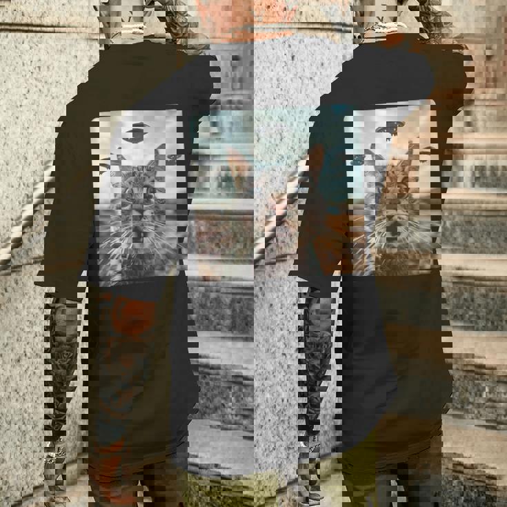 地球外との出会い メンズTシャツ バックプリント 彼への贈り物