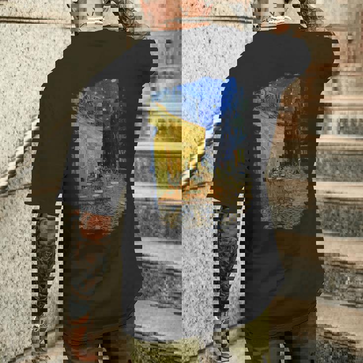 夜のカフェテラス ゴッホ メンズTシャツ バックプリント 彼への贈り物