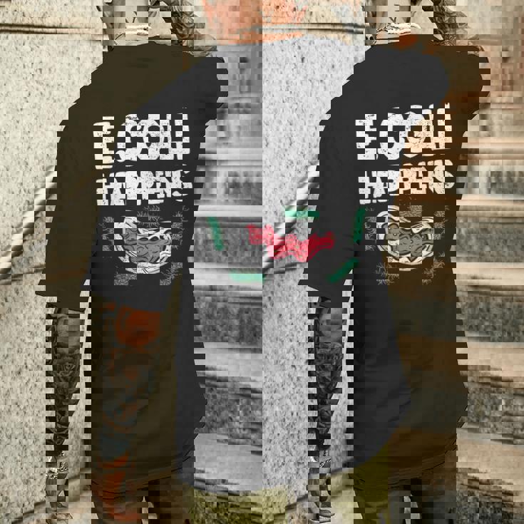 大腸菌で起こる細菌微生物学細菌学 メンズTシャツ バックプリント 彼への贈り物