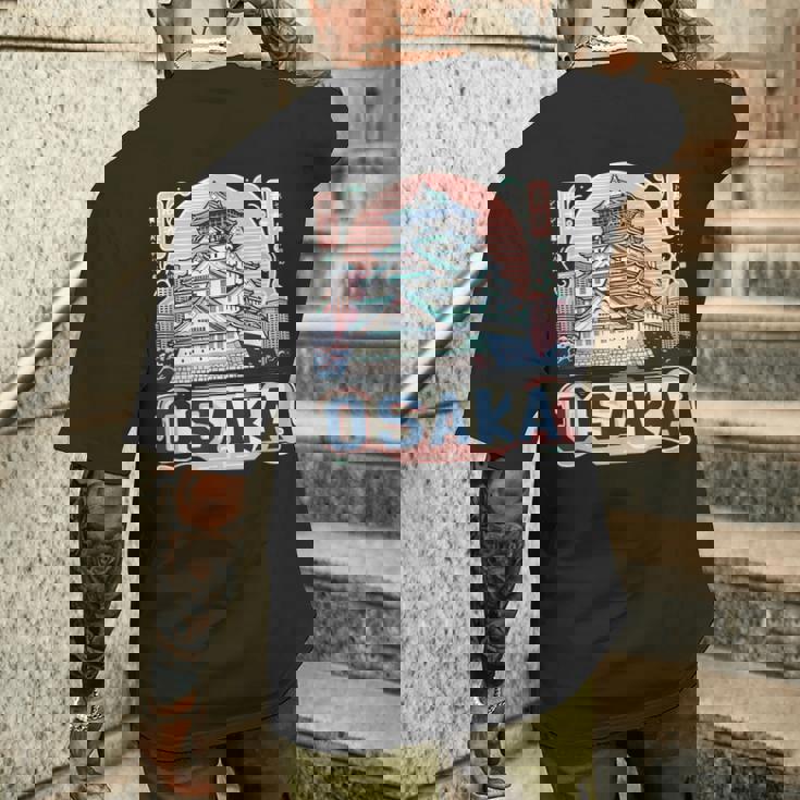 大阪市城 日本土産 メンズTシャツ バックプリント 彼への贈り物