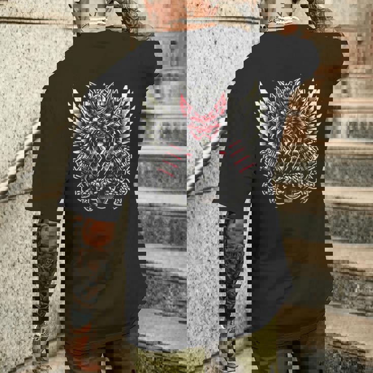 天狗のデザイン メンズTシャツ バックプリント 彼への贈り物