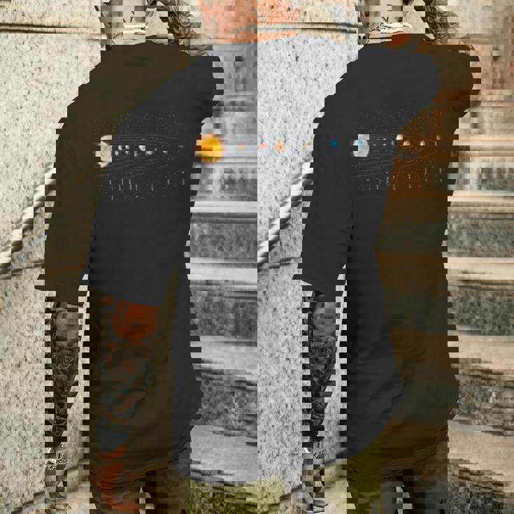 太陽系 宇宙の惑星 宇宙 天文科学 メンズTシャツ バックプリント 彼への贈り物