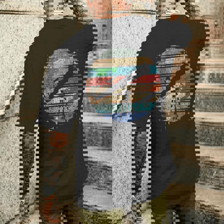 太陽系惑星 望遠鏡 天文学 科学ファン メンズTシャツ バックプリント 彼への贈り物