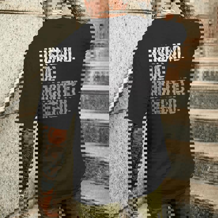 夫 お父さん 建築家 面白い 建築 ヴィンテージ メンズTシャツ バックプリント 彼への贈り物