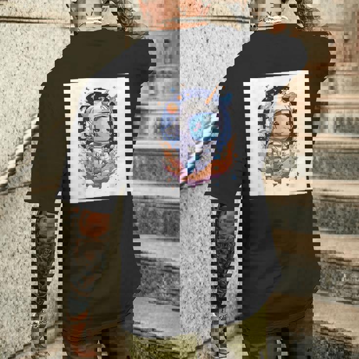 宇宙ユニコーン メンズTシャツ バックプリント 彼への贈り物