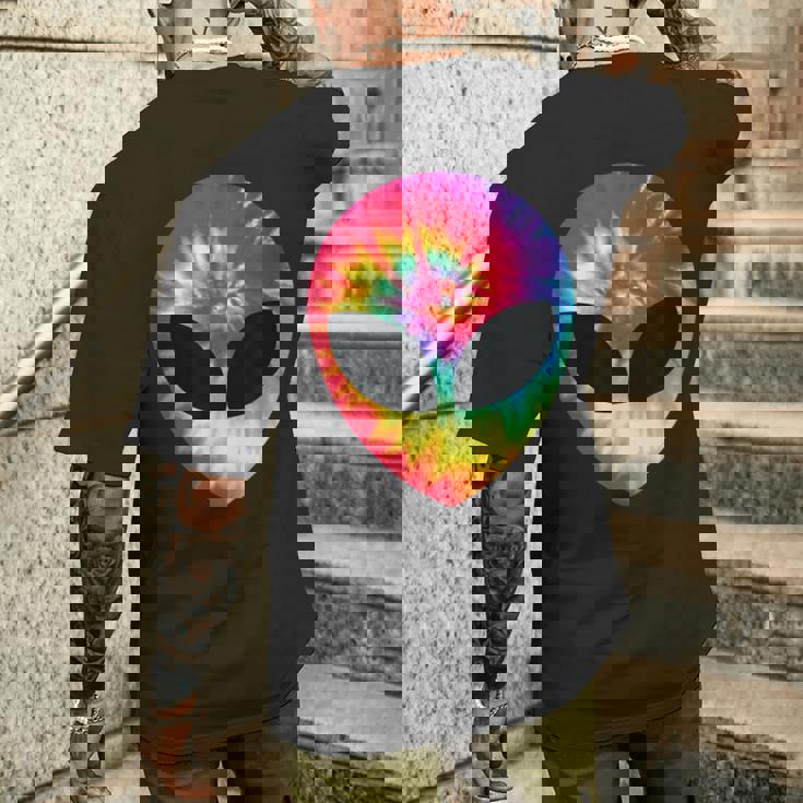 宇宙人 エイリアン Ufo ヒッピー タイダイ メンズTシャツ バックプリント 彼への贈り物