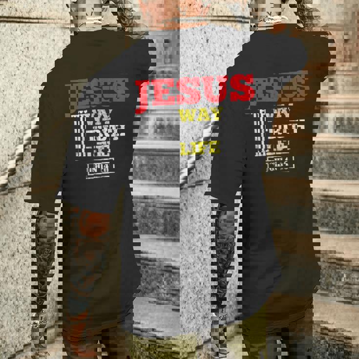 宗教信仰の信仰のためのキリスト教の聖句 メンズTシャツ バックプリント 彼への贈り物