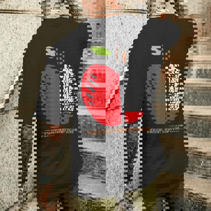 定年退職 教師人生 私は来た 教えられた 愛された 可笑しな定年退職 メンズTシャツ バックプリント 彼への贈り物