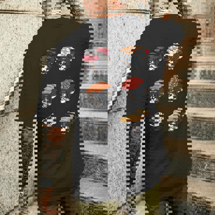 寿司バーニーズマウンテンドッグ メンズTシャツ バックプリント 彼への贈り物