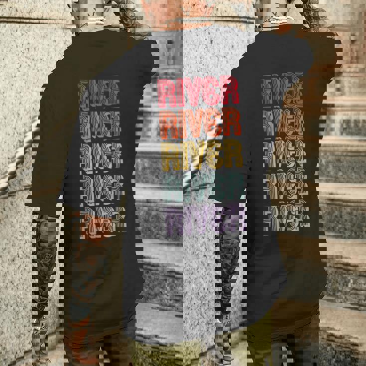 川 メンズTシャツ バックプリント 彼への贈り物