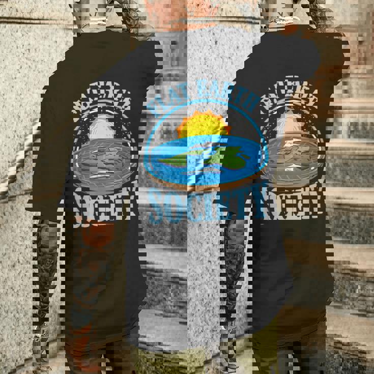 平地球協会フラットアーサー メンズTシャツ バックプリント 彼への贈り物