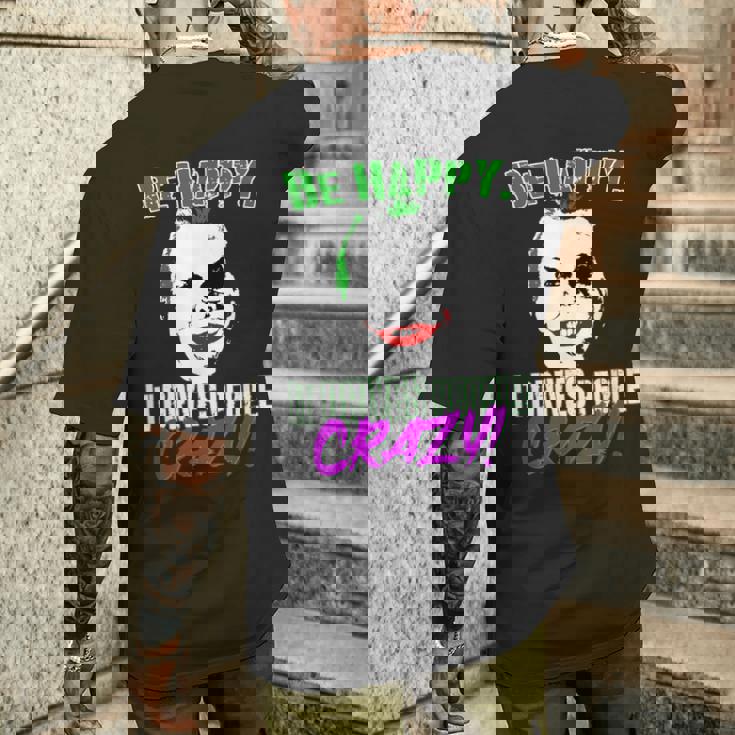 幸せになろう！ メンズTシャツ バックプリント 彼への贈り物