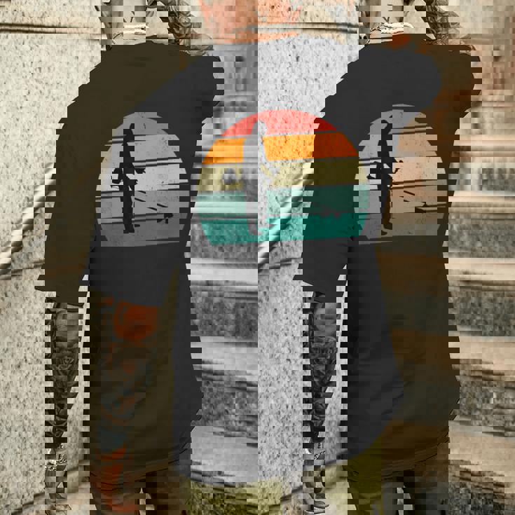 庭師 草刈 芝生 花 木 低木 庭 プロット メンズTシャツ バックプリント 彼への贈り物