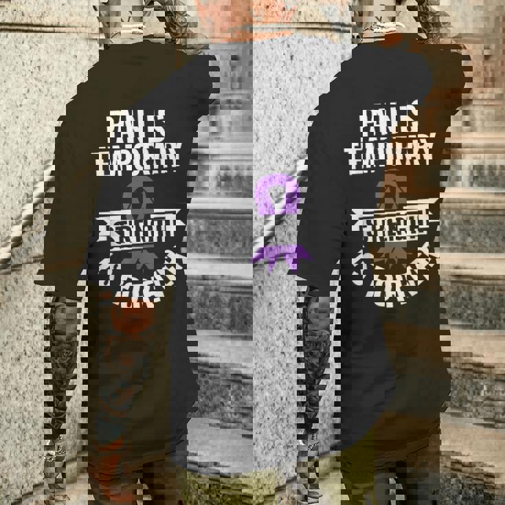 強さは永遠です 線維筋痛症 メンズTシャツ バックプリント 彼への贈り物