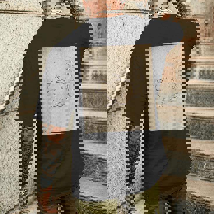 徳利転がし【日本の妖怪シリーズ】 メンズTシャツ バックプリント 彼への贈り物