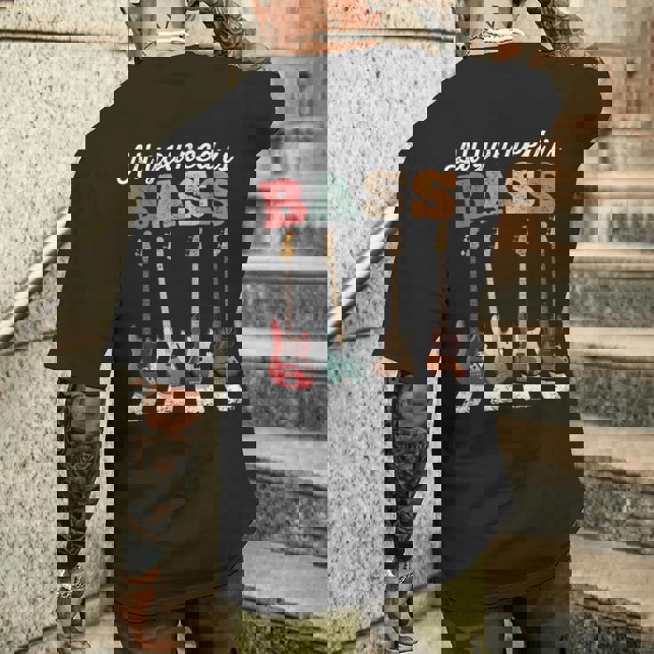 必要なのはベースだけ ベーシストのための有名なクロスウォーク All You Need Is Bass メンズTシャツ バックプリント 彼への贈り物