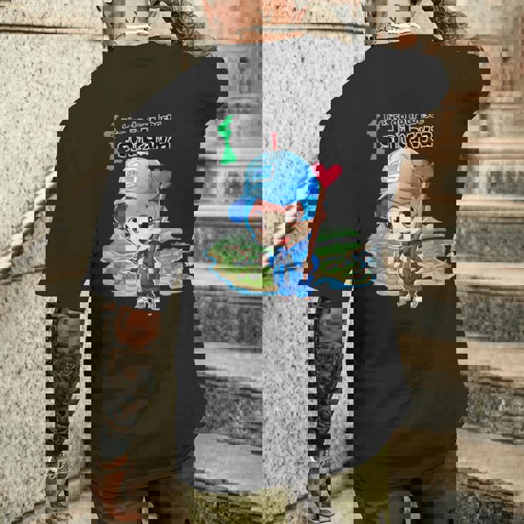 応援 復興 支援 がんばろう Ganbarou 能登 石川 地元愛 Noto Ishikawa メンズTシャツ バックプリント 彼への贈り物