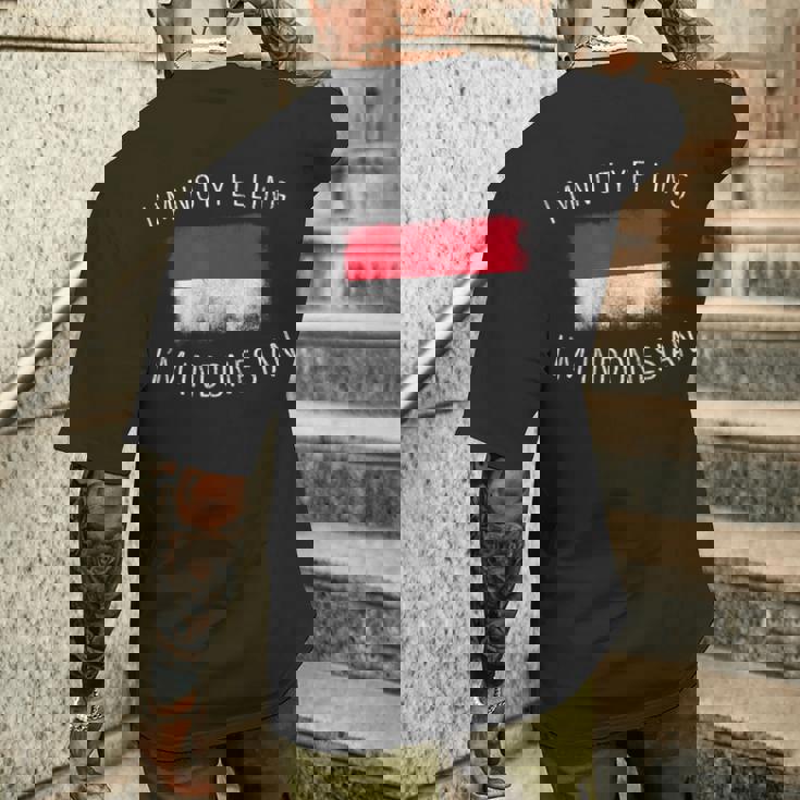 怒鳴ってないよ、私はインドネシア人だ-面白いインドネシアプライド メンズTシャツ バックプリント 彼への贈り物