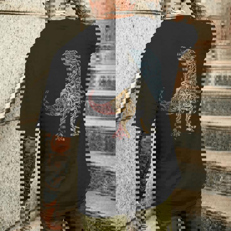 恐竜 レトロスタイル ビンテージ メンズTシャツ バックプリント 彼への贈り物