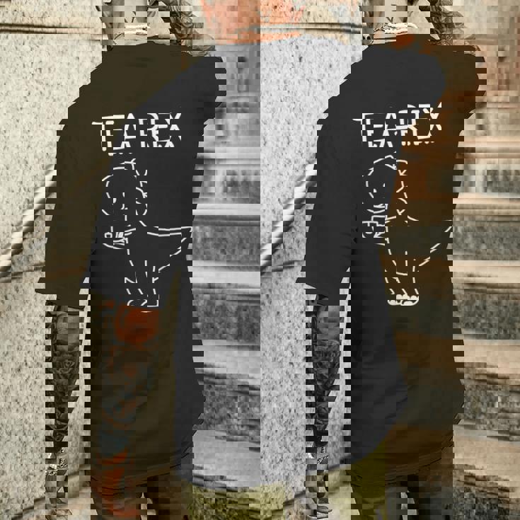 恐竜 駄洒落 ティーレックス おもしろい ジョーク 皮肉 メンズTシャツ バックプリント 彼への贈り物